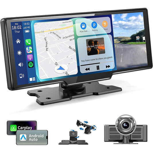 1026-inch Full Touch Screen All-in-one Car Navigation Device Front And Rear Dual Recording HD Recording P Split Screen Display
